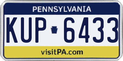 PA license plate KUP6433