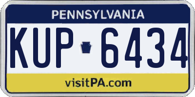 PA license plate KUP6434