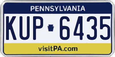 PA license plate KUP6435