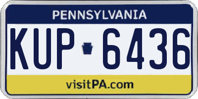 PA license plate KUP6436