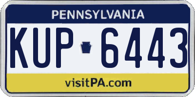 PA license plate KUP6443