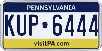 PA license plate KUP6444