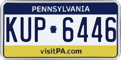 PA license plate KUP6446