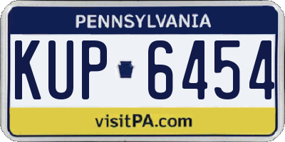 PA license plate KUP6454