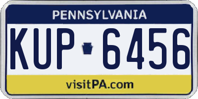 PA license plate KUP6456