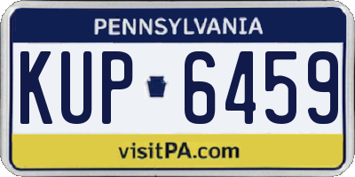 PA license plate KUP6459