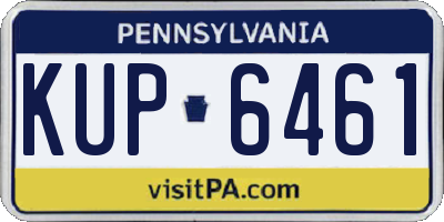 PA license plate KUP6461