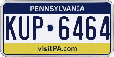 PA license plate KUP6464