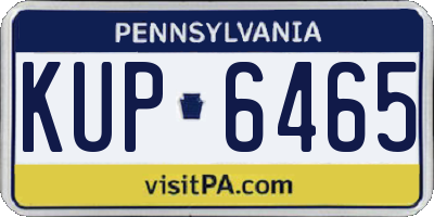 PA license plate KUP6465