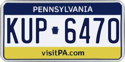 PA license plate KUP6470
