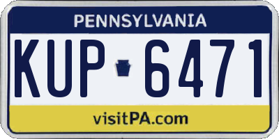 PA license plate KUP6471