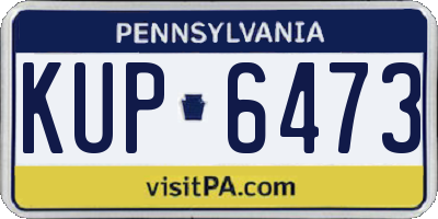 PA license plate KUP6473