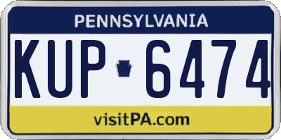PA license plate KUP6474