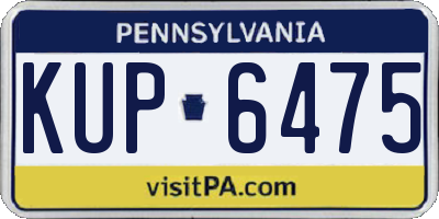 PA license plate KUP6475