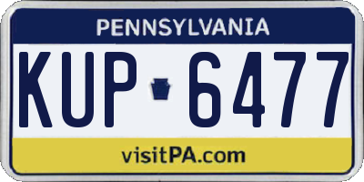 PA license plate KUP6477