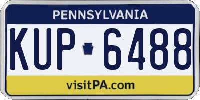 PA license plate KUP6488