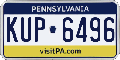 PA license plate KUP6496