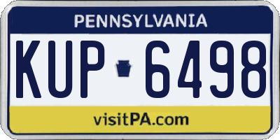 PA license plate KUP6498