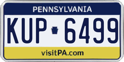 PA license plate KUP6499