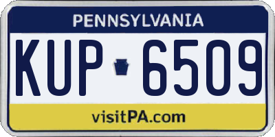 PA license plate KUP6509