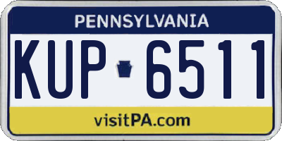 PA license plate KUP6511
