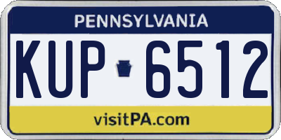 PA license plate KUP6512