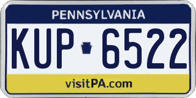 PA license plate KUP6522