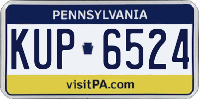 PA license plate KUP6524