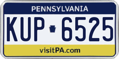 PA license plate KUP6525