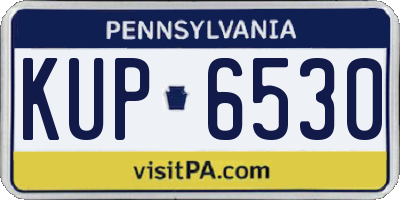 PA license plate KUP6530