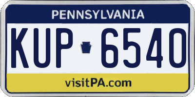 PA license plate KUP6540