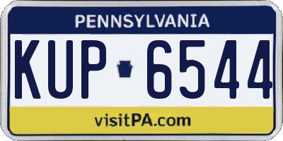 PA license plate KUP6544