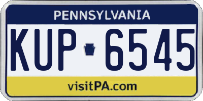 PA license plate KUP6545
