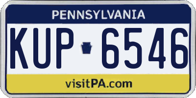 PA license plate KUP6546