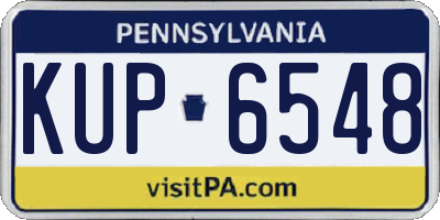 PA license plate KUP6548