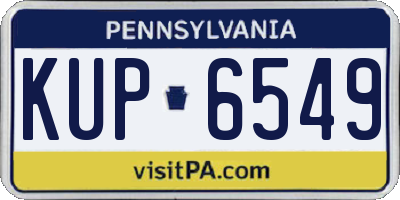 PA license plate KUP6549