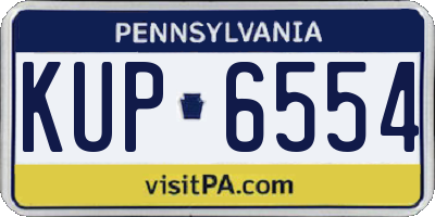 PA license plate KUP6554