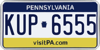 PA license plate KUP6555