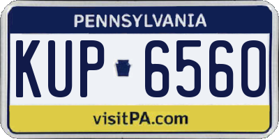 PA license plate KUP6560