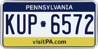 PA license plate KUP6572