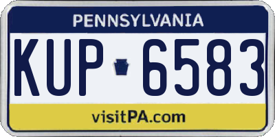 PA license plate KUP6583