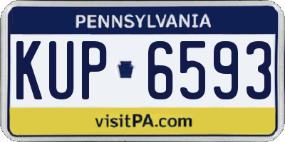 PA license plate KUP6593