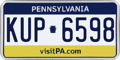 PA license plate KUP6598
