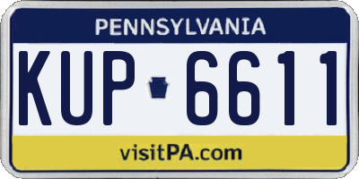 PA license plate KUP6611