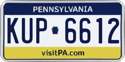 PA license plate KUP6612