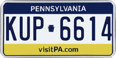 PA license plate KUP6614