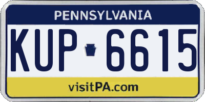 PA license plate KUP6615