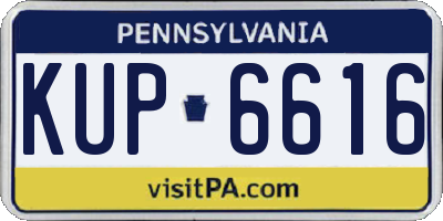 PA license plate KUP6616