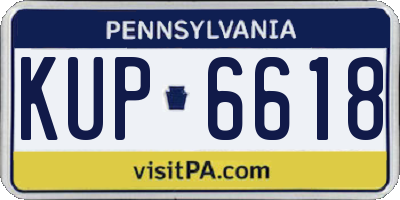 PA license plate KUP6618
