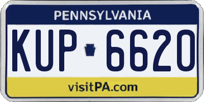 PA license plate KUP6620